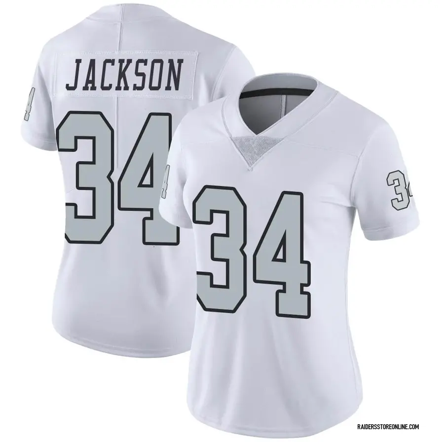Nike Bo Jackson Las Vegas Raiders Women's Limited White Color Rush