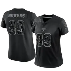 Nike Brock Bowers Las Vegas Raiders Women's Limited Black Reflective Jersey