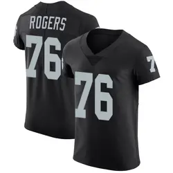 Caleb Rogers Las Vegas Raiders Men's Elite Black Team Color Vapor Untouchable Jersey