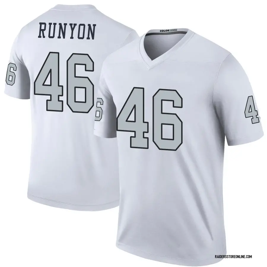Nike Carter Runyon Las Vegas Raiders Men's Legend White Color Rush Jersey
