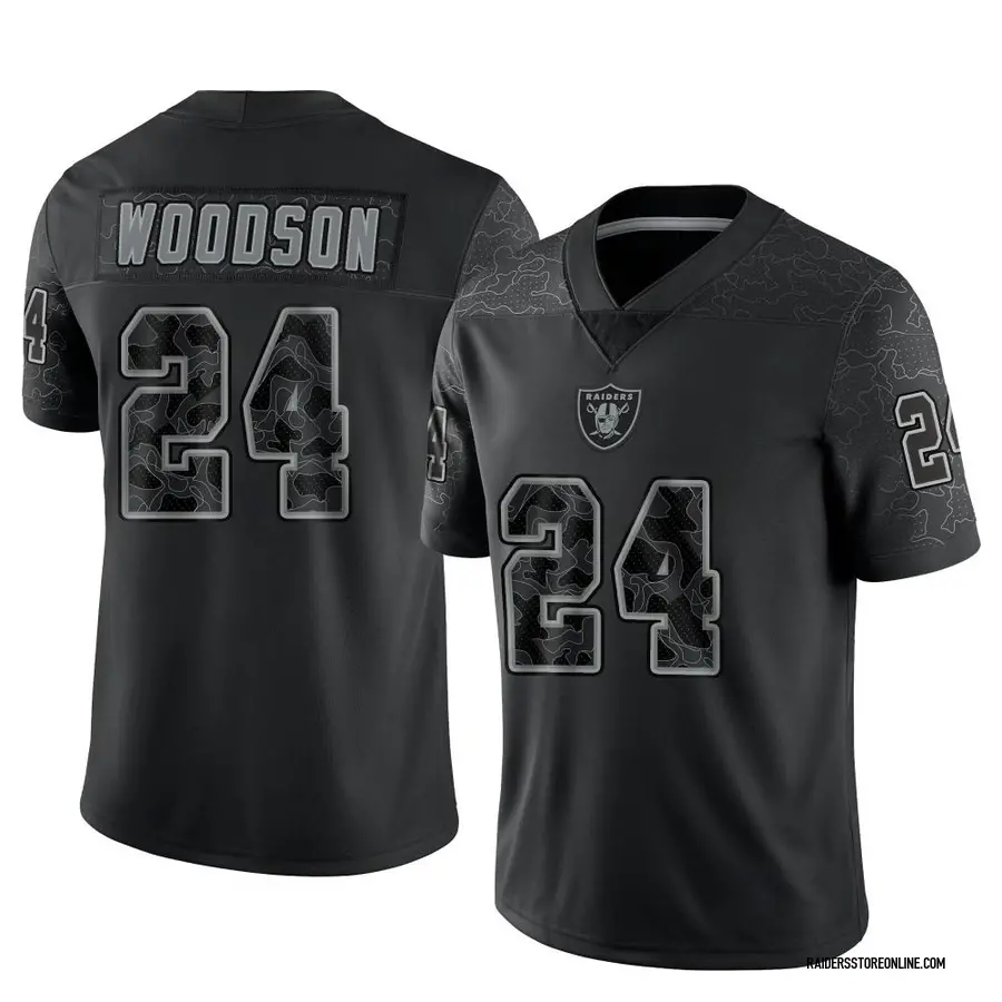 Nike Charles Woodson Las Vegas Raiders Men's Limited Black Reflective Jersey