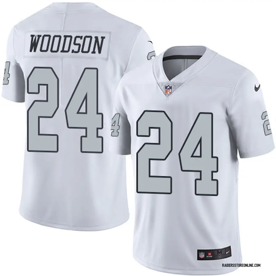 charles woodson white raiders jersey