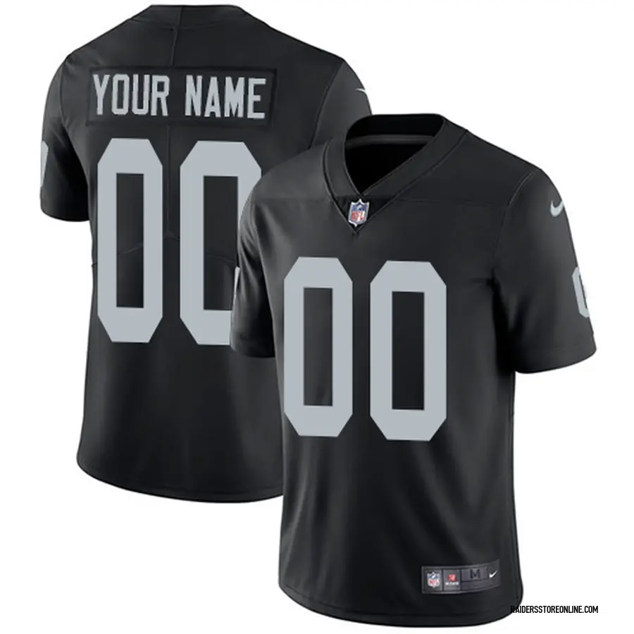 Nike Custom Oakland Raiders Men\u0026#39;s Limited Black ized Team Color Jersey