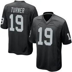 Nike DJ Turner Las Vegas Raiders Men's Game Black Team Color Jersey