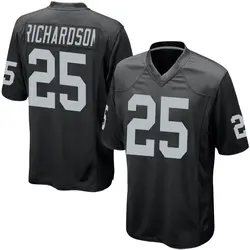 Nike Decamerion Richardson Las Vegas Raiders Youth Game Black Team Color Jersey