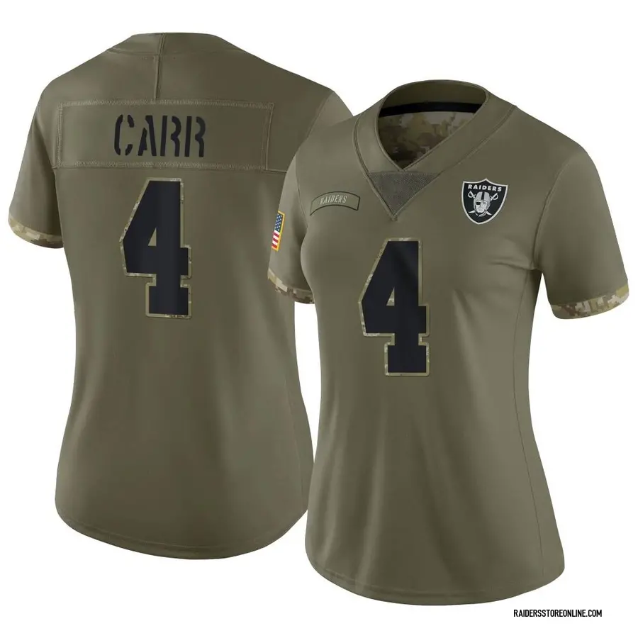 Nike Derek Carr Las Vegas Raiders Women's Limited Olive 2022