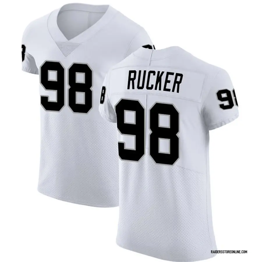 Nike Frostee Rucker Oakland Raiders Men s Elite White Vapor Untouchable Jersey