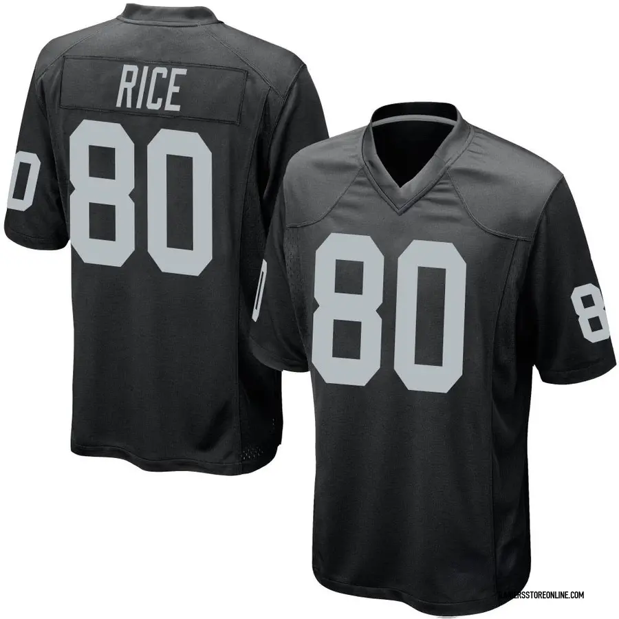 Nike Jerry Rice Las Vegas Raiders Youth Game Black Team Color Jersey