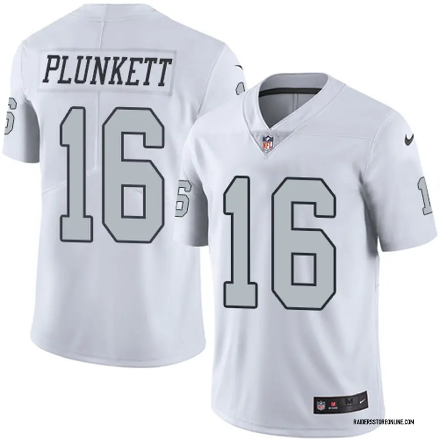 Nike Jim Plunkett Oakland Raiders Youth Limited White Color Rush Jersey