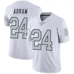 Nike Johnathan Abram Las Vegas Raiders Men's Limited White Color Rush Jersey