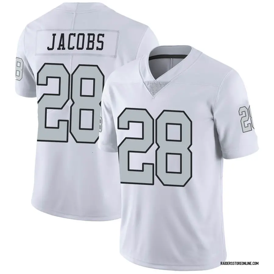Nike Josh Jacobs Las Vegas Raiders Men's Limited White Color Rush Jersey