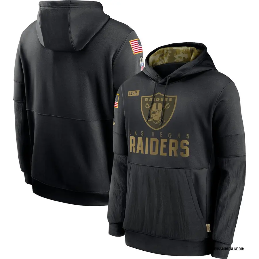 Nike Las Vegas Raiders Men's Black 2020 Salute to Service Sideline  Performance Pullover Hoodie