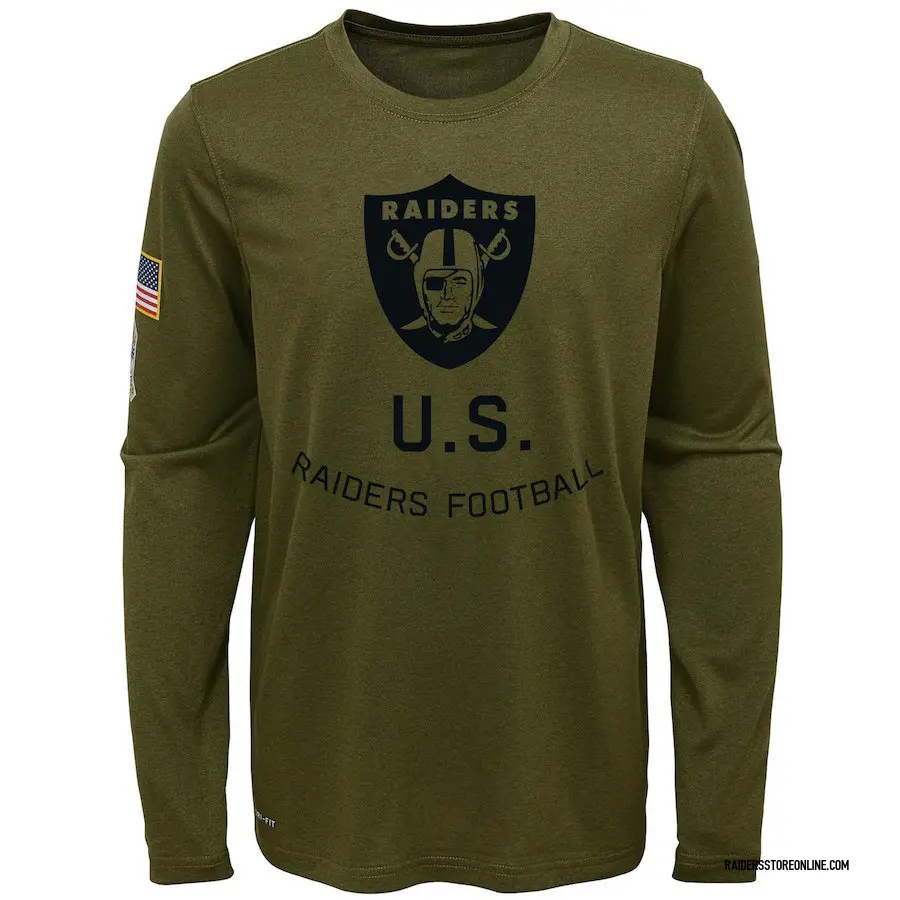 Nike Las Vegas Raiders Youth Legend Olive 2018 Salute to Service