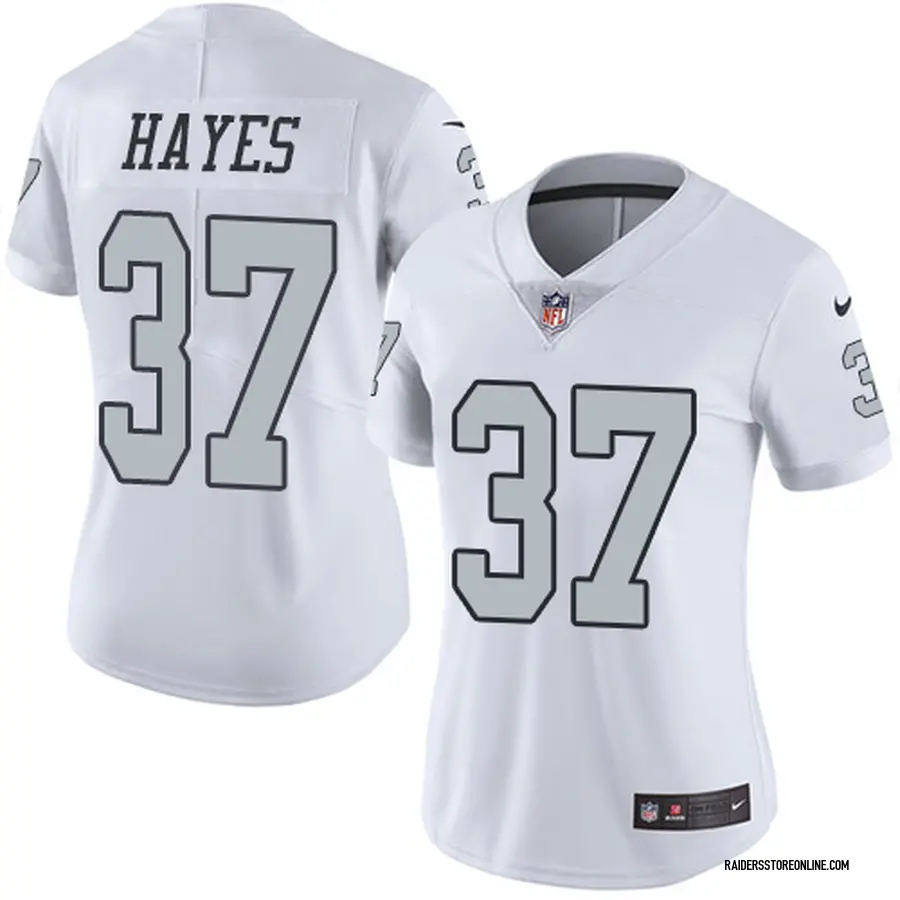 Nike Lester Hayes Oakland Raiders Women’s Limited White Color Rush Jersey