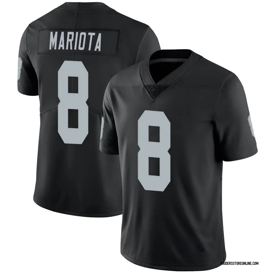 Nike Marcus Mariota Las Vegas Raiders Youth Limited Black Team Color Vapor Untouchable Jersey