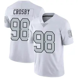 Nike Maxx Crosby Las Vegas Raiders Men's Limited White Color Rush Jersey
