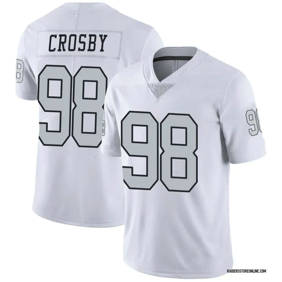 Nike Maxx Crosby Oakland Raiders Men S Limited White Color Rush Jersey