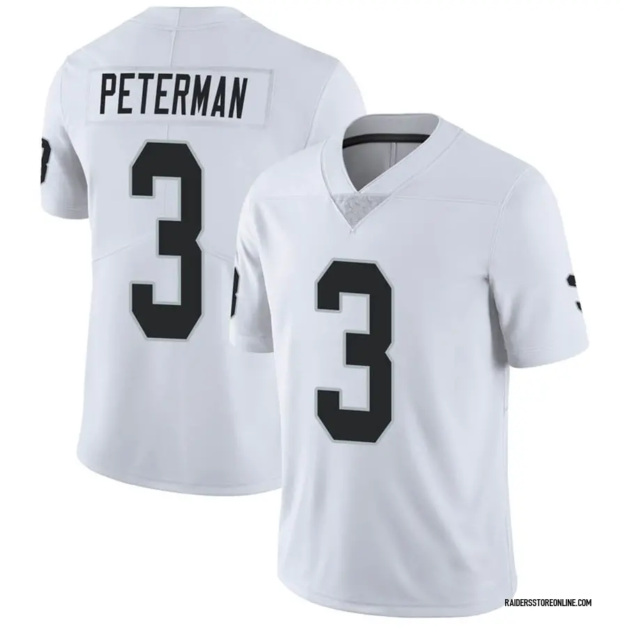 Nike Nathan Peterman Las Vegas Raiders Men's Limited White Vapor Untouchable Jersey