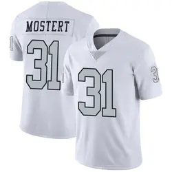 Nike Raheem Mostert Las Vegas Raiders Men's Limited White Color Rush Jersey
