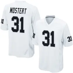 Nike Raheem Mostert Las Vegas Raiders Youth Game White Jersey