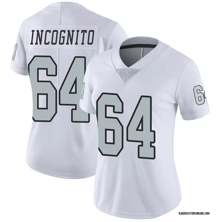 Nike Richie Incognito Las Vegas Raiders Women's Limited White Color Rush Jersey