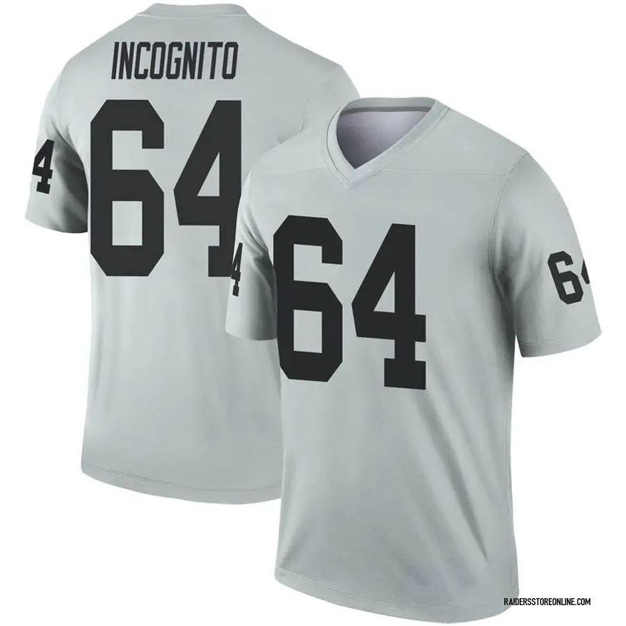 Nike Richie Incognito Las Vegas Raiders Youth Legend Inverted Silver Jersey