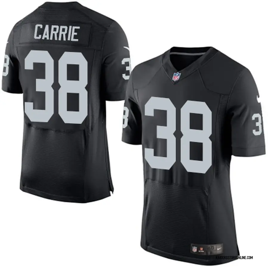Nike T.J. Carrie Oakland Raiders Men's Elite Black Team Color Jersey