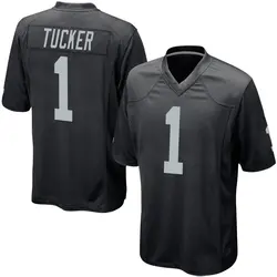 Nike Tre Tucker Las Vegas Raiders Youth Game Black Team Color Jersey