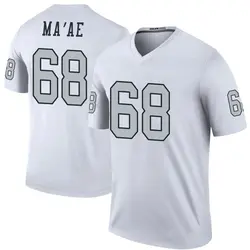 Treven Ma'ae Las Vegas Raiders Men's Legend White Color Rush Jersey