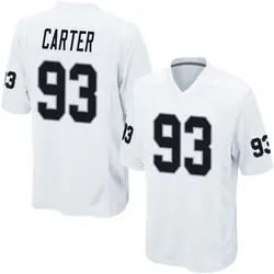 Nike Zach Carter Las Vegas Raiders Men's Game White Jersey