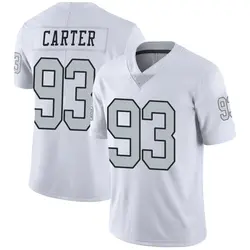 Nike Zach Carter Las Vegas Raiders Youth Limited White Color Rush Jersey
