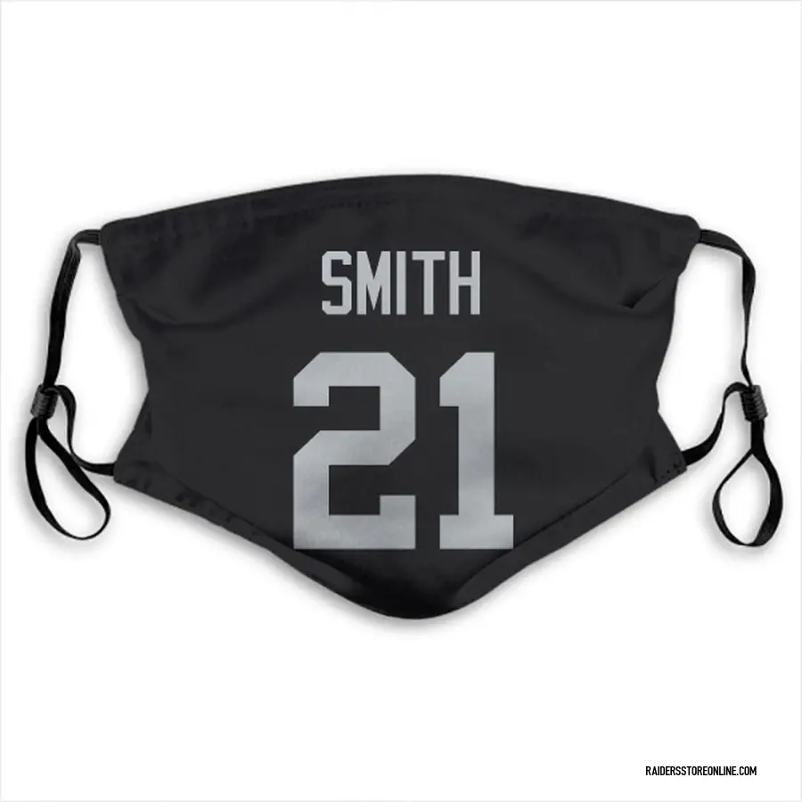Sean Smith Las Vegas Raiders Black Jersey Name & Number Face Mask With PM2.5 Filter